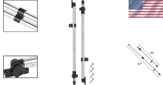 Bimini Top Support Poles - Adjustable & Universal Fit for Easy Boat Storage