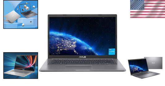 14 Inch ASUS VivoBook 14 Laptop - Fast Intel i3, 4GB RAM, 128GB SSD, Slate Grey