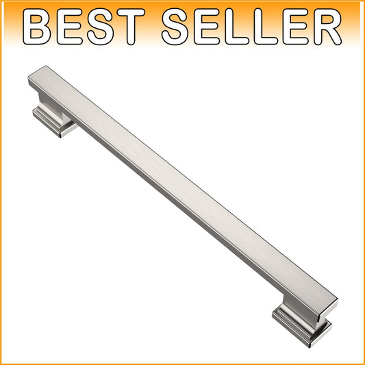 Elegant Zinc Cabinet Pulls with 7 Inch Centers - 10 Pack in Satin Finish