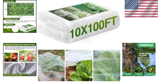 10X100FT Garden Mesh Netting for Ultimate Fruit Tree Protection & Plant Care