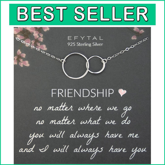 Adjustable Gold Plated or Silver Friendship Necklace - Perfect for Besties