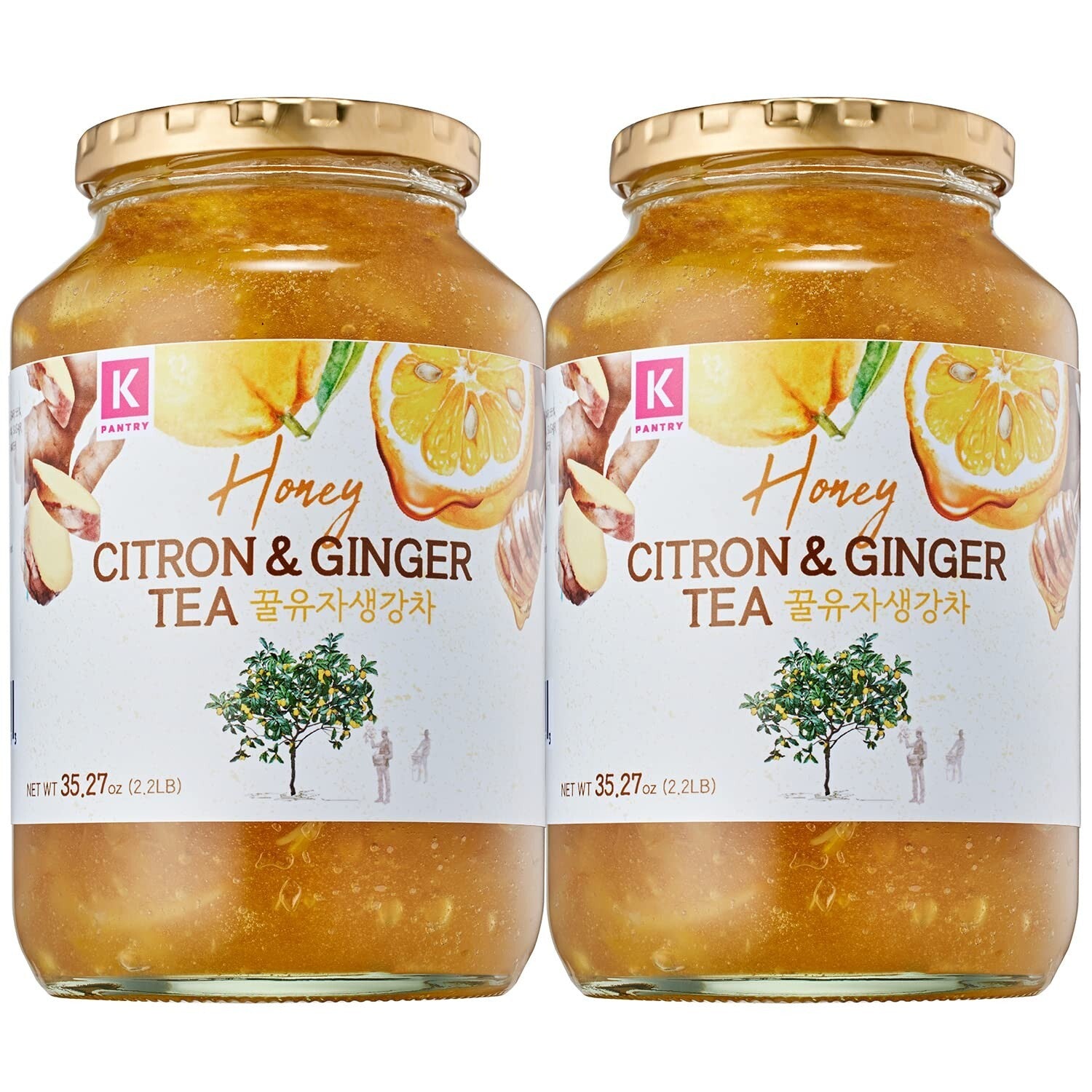 Korean Marmalade with Ginger & Yuzu - Perfect for Tea & Culinary Uses, 2 Pack