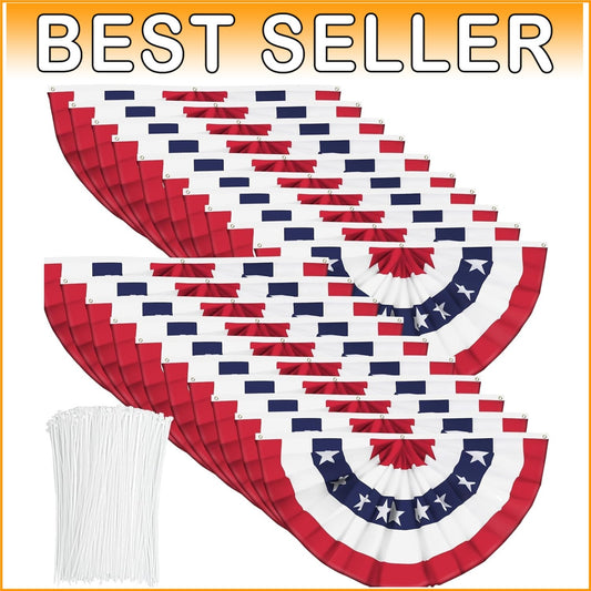 20 Durable American Flags with Grommets - Perfect for Memorial Day & July 4th