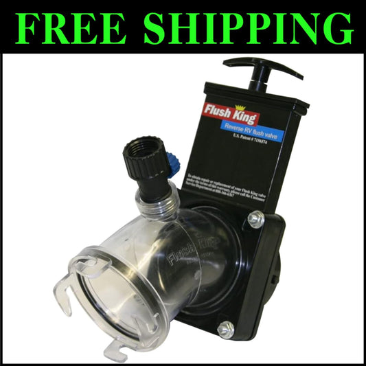 Effortless RV Flush Valve with 45-Degree Angle & Clear Construction Attachment