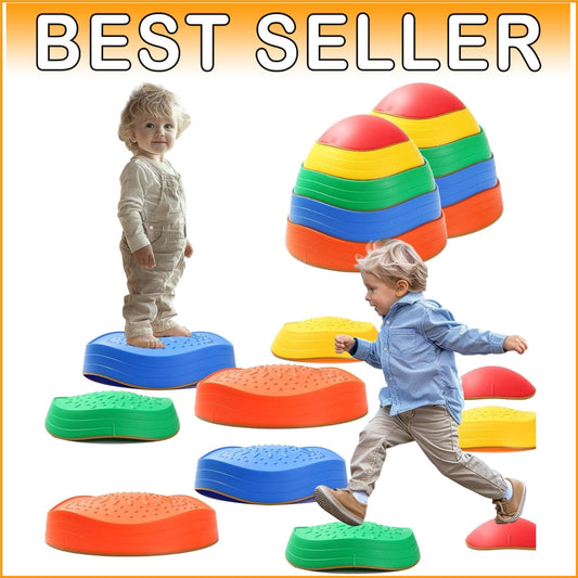 10-Piece Colorful Toddler Stepping Stones Set - Boost Balance & Coordination