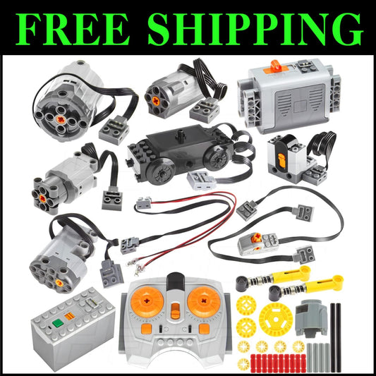 Powerful 45-Piece IR Remote-Control Technic Motor Set Compatible with All Brands