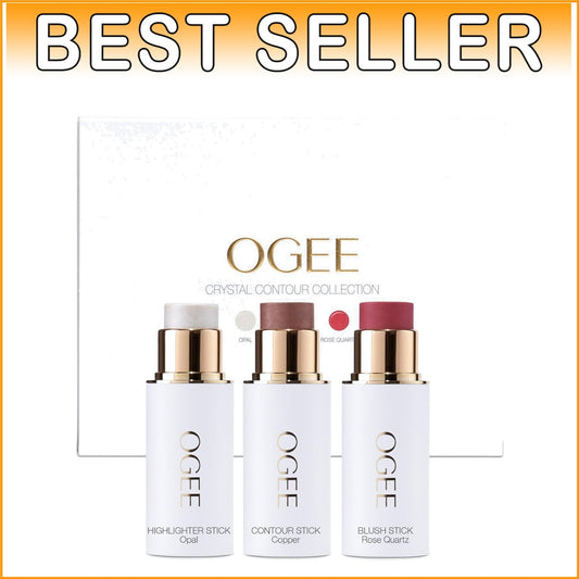 Crystal Contour Collection: Lightweight Organic Makeup Trio for Effortless Glow