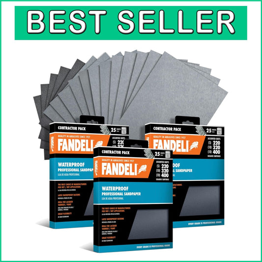 75 Sheets of Premium Waterproof Sand Paper - 220, 320, 400 Grit for All Projects