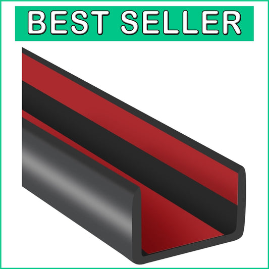 EPDM Rubber 1" Edge Trim - Easy Install Decorative Trim for Cabinets & Desks