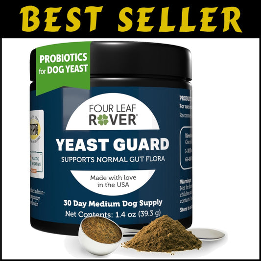 Dog Yeast Control Powder with Organic Ingredients - Supports Healthy Skin & Ears