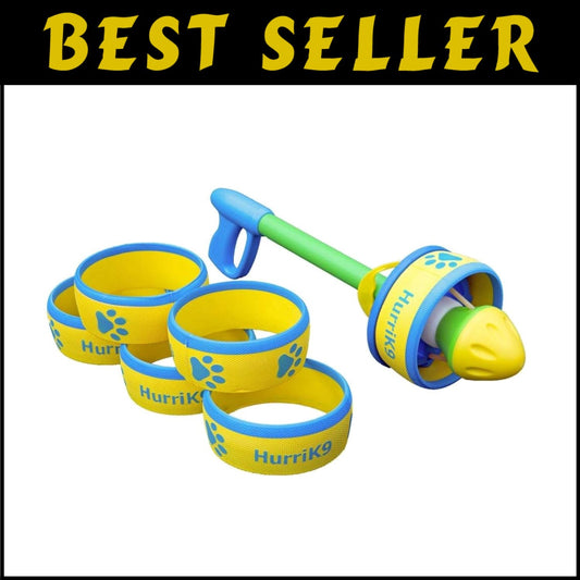 Quickly Exercise Your Dog: Value Pack Flying Ring Launcher & 6 EVA Foam Rings