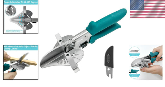 Durable Miter Shears with SK5 Steel Blade & Protective Sheath for Safe Crafting