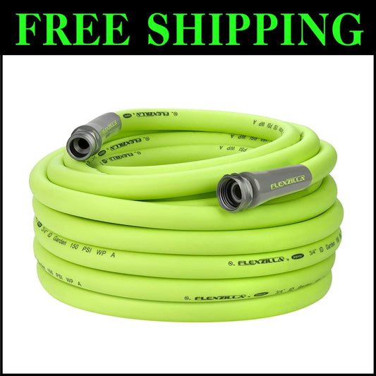 Heavy Duty 3/4" x 75' Lightweight Garden Hose - Drinking Water Safe & Flexible