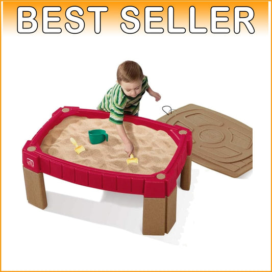 Durable Sand Activity Sensory Table with Race Track Lid & 5 Accessories for Kids