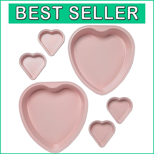 Durable Heart Shaped Nonstick Bakeware Set - Perfect for Birthday Celebrations