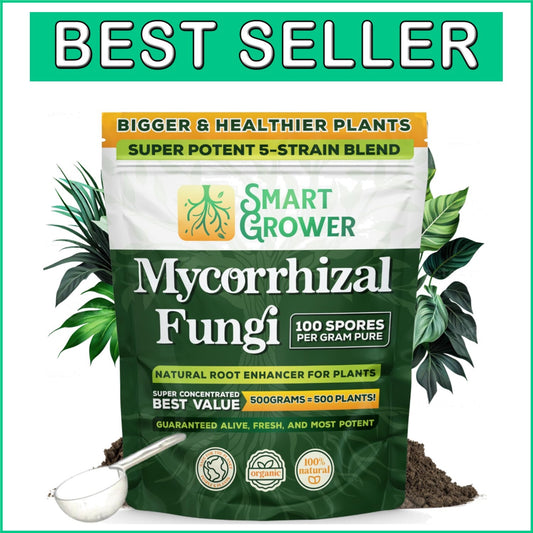 5-Strain Mycorrhizal Fungi Blend - 100 Spores/g, Rapid Plant Growth Support