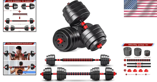 Compact Adjustable Dumbbells Set with Non-Slip Grip - Ideal for Home Workouts