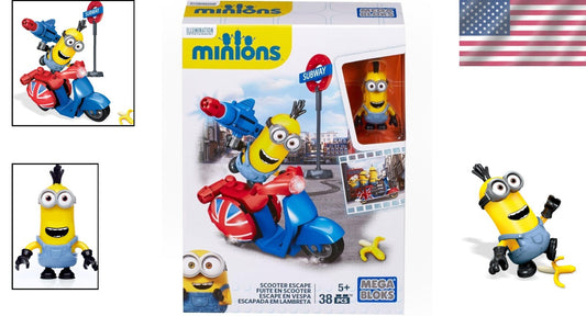 Interactive Mega Bloks Minions Scooter Escape Set - Ideal for Creative Kids