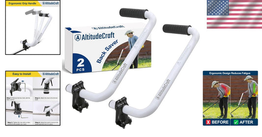 Lightweight Aluminum Trimmer Handle Extensions - Save Your Back & Effort