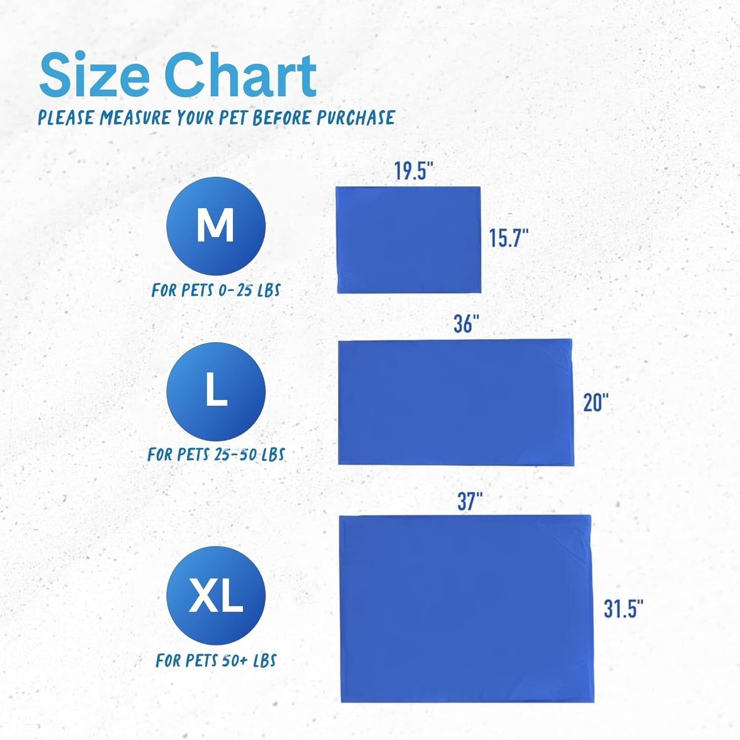 Chillz Pressure-Activated Cooling Pad for Large Pets - Lightweight & Easy Care