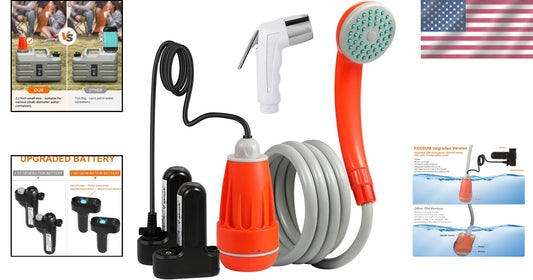 Portable Camp Shower with Rechargeable Battery - Ideal for Outdoor Adventures