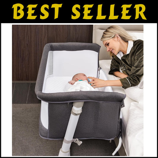 Portable Baby Bassinet with Machine Washable Cover - Easy Night Care Solution