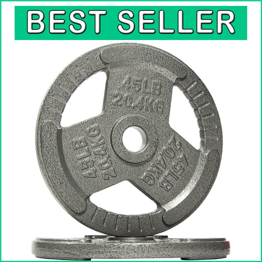 Durable Cast Iron Weight Plates with 2-inch Center - Available in Multiple Sizes