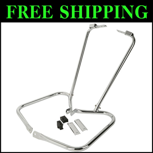 Durable Chrome Saddlebag Supports for Harley Davidson Electra Glide & Road King