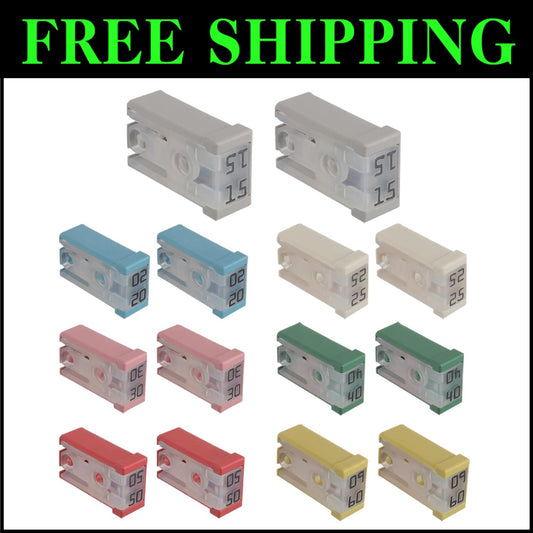 Versatile 14-Piece MCASE Fuse Cartridge Kit - 15A-60A for Automotive Needs
