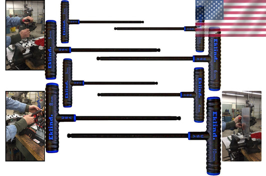 Metric T-Handle Ball-Hex Keys - 8-Piece Set with Soft Grip and Durability
