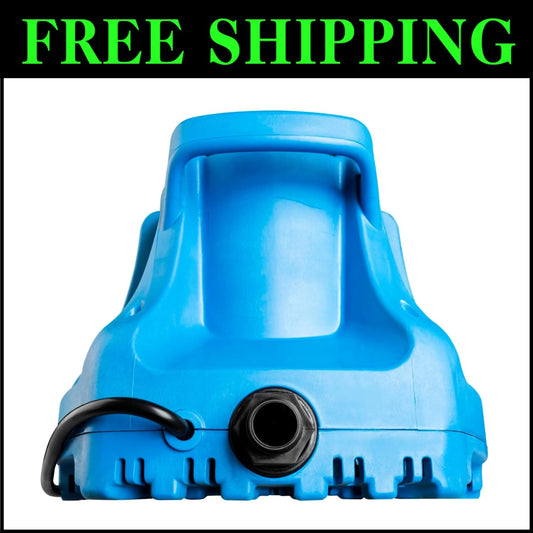Reliable Submersible Pool Cover Pump, 1745 GPH, Automatic Operation, Light Blue