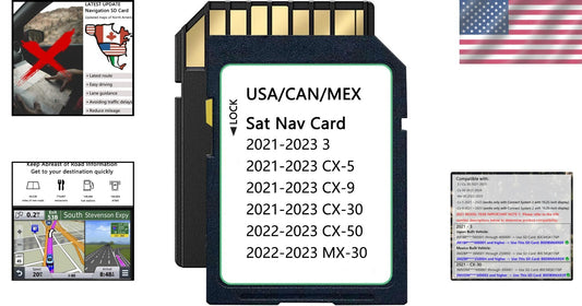 2021-2024 Mazda Navigation SD Card with Class 6 Speed - Compatible Maps Included
