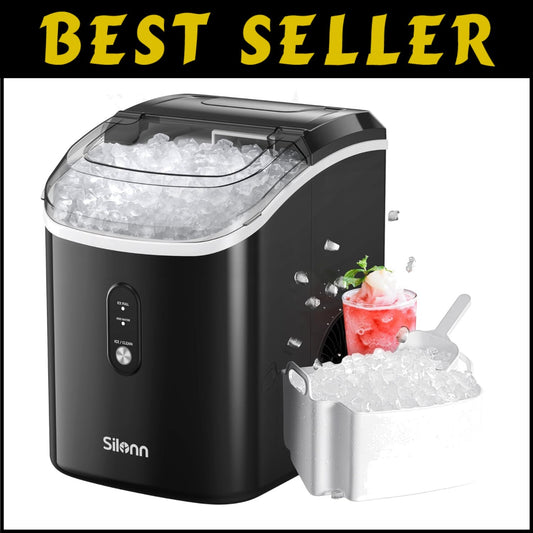 33 lbs Nugget Ice Maker - Fast, Portable Ice Solution with Self-Cleaning Feature