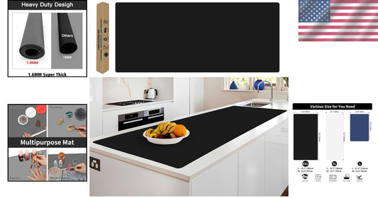 Extra Large Non-Slip Silicone Mat 78.7"x23.6" - Heat Resistant Kitchen Protector