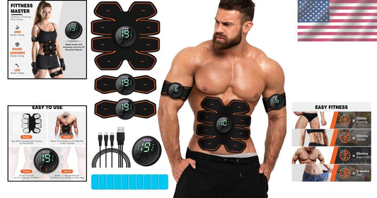 Ergonomic Abdominal Stimulator - Rechargeable & Lightweight Home Fitness Tool