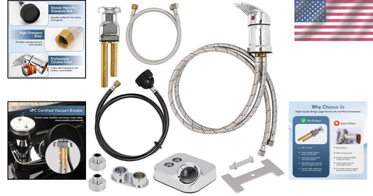 Professional Shampoo Bowl Faucet with Vacuum Breaker Kit – Easy DIY Installation