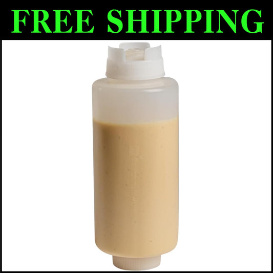 32oz Reusable Clear Squeeze Bottles - Perfect for Sauces & Oils (6 Count)