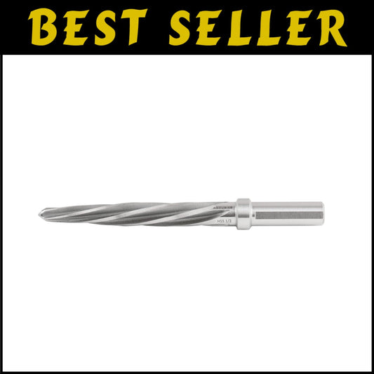 Precision 1/2" Spiral Flute Aligning Reamer with Tapered Tip for Metalwork