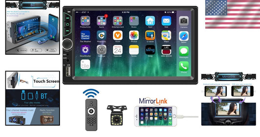 Premium 7-Inch Car Stereo with Bluetooth Hands-Free, Backup Camera Functionality