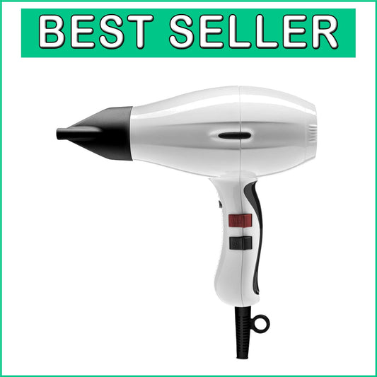 Healthy Ionic Hair Dryer - Lightweight, Compact Design with Two Nozzles Included