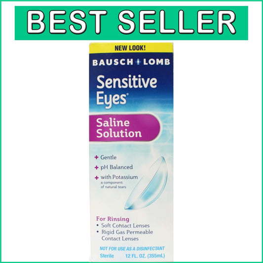 Extra Gentle pH-Balanced Sensitive Eyes Saline Solution - 12-Ounce Size, 6 Pack