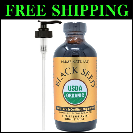 Organic Cold Pressed Black Seed Oil 16oz - Versatile Digestive & Skin Solution
