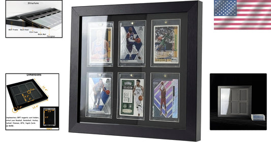 Elegant 6-Card Wall Frame for Trading Cards - Easy Assembly, No Tools Required