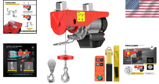 Powerful 440 Lbs Electric Winch – Wireless Control for Safe Lifting Up to 38ft