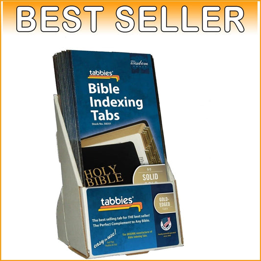 90 Durable Gold Plastic Tabs for Old & New Testament - Beautiful Bible Organizer