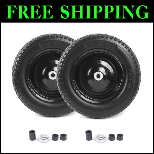 Universal Fit 14.5" Flat-Free Tire & Wheel - Durable, Weather-Resistant Solution