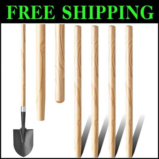 Professionally Crafted Ash Wooden Shovel Replacement Handles – 4 Pack 40.94"