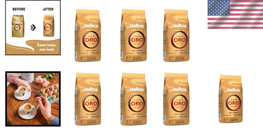 Qualità Oro Whole Bean Coffee, 100% Arabica, Medium Roast, 6-Pack of 2.2 lb Bags