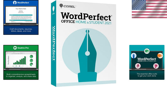 2021 WordPerfect Office Suite - Powerful Word Processing & Spreadsheets for PC