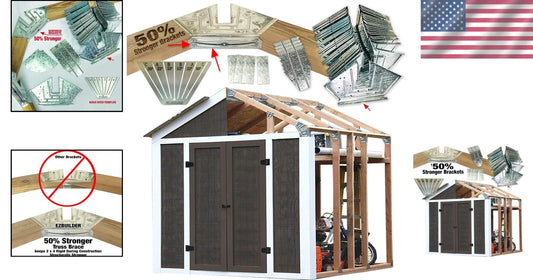 Versatile 50% Stronger Shed/Playhouse Kit - Custom Lengths & Styles Available